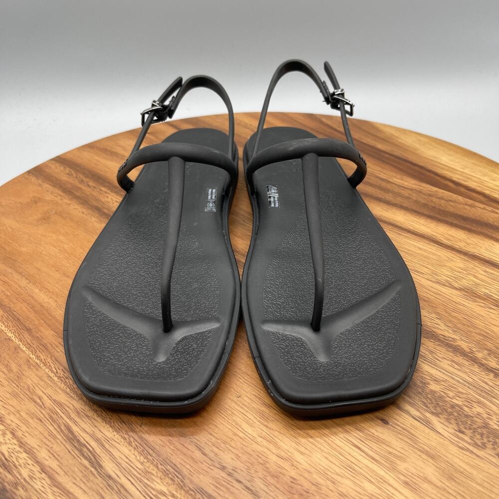 Crocs Women's Black T-Strap Slingback Sandals - Picture 2 of 8